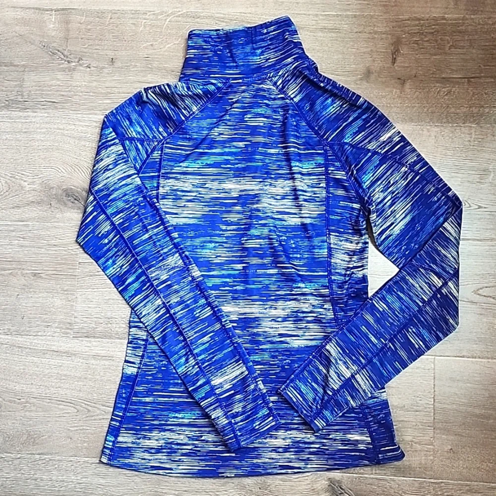 Under Armour Women's Half-Zip Pullover Blue/Yellow space-dyed Small - Picture 4 of 4